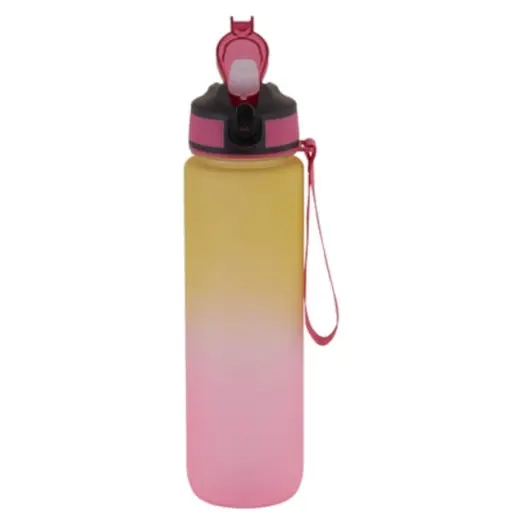 900ml Gradient Bottle Pink Yellow Front